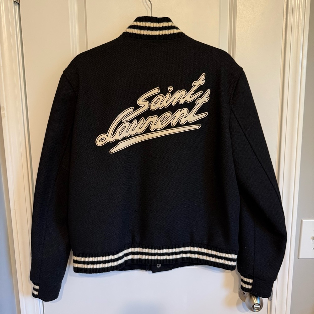 SAINT LAURENT Teddy Varsity Jacket Size 52 (Medium)